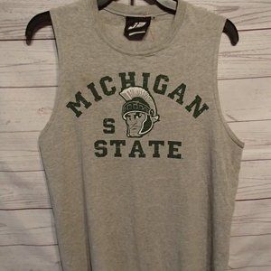 Michigan State Spartans gray logo tank